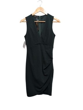 Dark Green Bodycon Dress V-neck Size Small New
